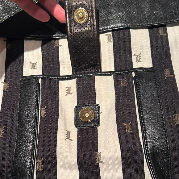 L.A.M.B. Black and White Striped Bag - Picture 4 of 13